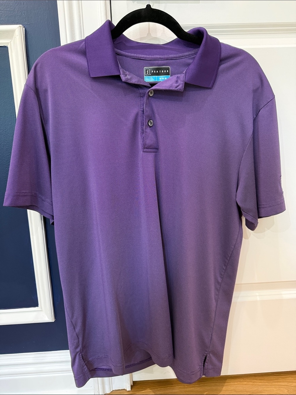 PGA Tour Purple Short Sleeve Golf Polo